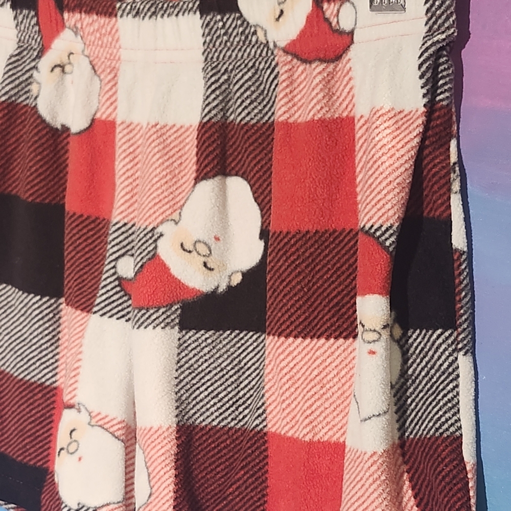 Kohl's Red and Black Plaid Santa Shorts Girls Size XL 14/16 image 4